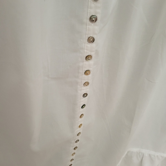 Eileen West XS Long White Long Sleeve Cotton Nightgown Pockets Cottagecore New - Picture 4 of 12